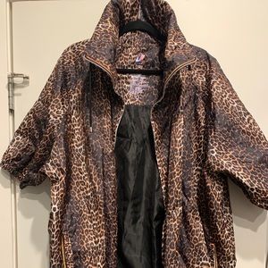 Maje x K-Way leopard rain jacket